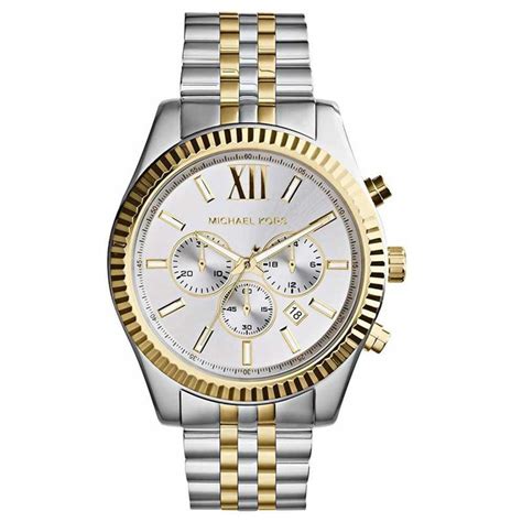 michael kors women's lexington watch blue striped leather|Michael Kors lexington watch mk8344.